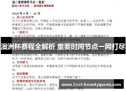 澳洲杯赛程全解析 重要时间节点一网打尽 澳洲杯赛程全解析 重要时间节点一网打尽